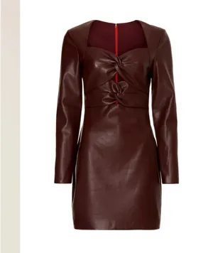 One33 Social Faux Leather Twist Dress thumbnail 3