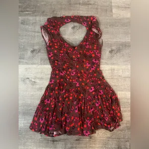 FREE PEOPLE It Takes Two Wrap Dress in Plum Multi thumbnail 5