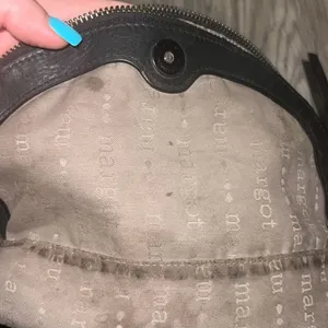 ✨Margot Natalie Soft Black Pebbled Leather Fold Over Hobo Purse✨ thumbnail 5