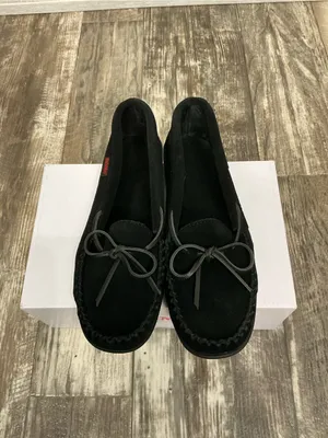 Softmoc Classic Black Faux-Fur Lined Moccasin Flats Size 9 thumbnail 16
