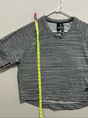 adidas Women's Gray Heather Short Sleeve Athletic Tee thumbnail 4