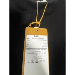 OGL Black Straight-Leg Trousers High-Rise Stretchy Comfortable Workwear Small thumbnail 4