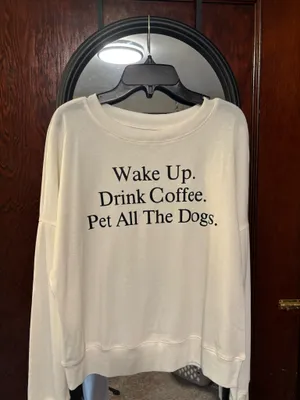 White Long Sleeve Dog Top thumbnail 1