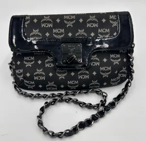 MCM Monogram Black and Gray Shoulder Bag thumbnail 1