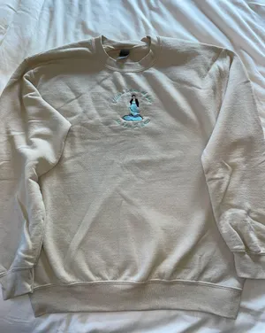 Embroidered Harry Styles Sweatshirt Tan Size M thumbnail 1