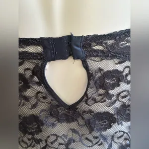 Rampage Naval Blue Lace Chemise Adjustable Straps Key Hole & Hook Closure Sz S thumbnail 7
