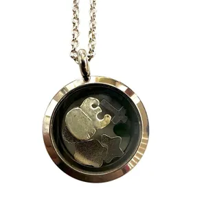 Floating Charm silver tone Locket necklace Silver thumbnail 2