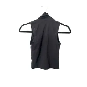 HELSA Jersey Cropped Turtleneck Top‎ Black X-Small thumbnail 4