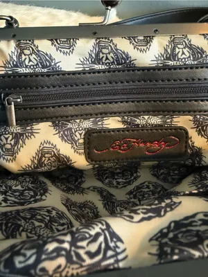 Ed Hardy Rhinestone Tiger Kiss Lock Shoulder Bag thumbnail 9