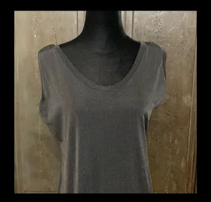 black sleeveless ribbed Straight dress - Size Medium thumbnail 3