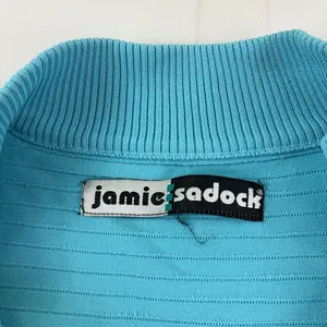 Jamie Sadock Jacket Womens Large Blue Full Zip Knit Golf Pockets Made In USA thumbnail 5