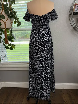 Flawless Polka Dot Off The Shoulder Sun Dress Size XS thumbnail 2