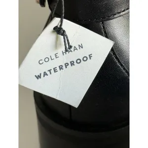 Cole Haan NIB‎ Kimberly Boots Women's Size 5.5 B Black Leather Waterproof Bootie thumbnail 8