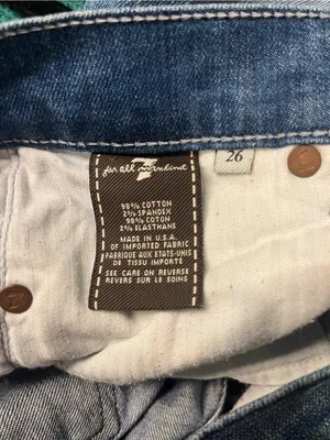 7 For All Mankind Blue Denim Bermuda Shorts thumbnail 5