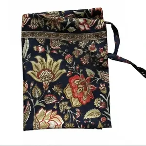 Floral Bohemian Rectangular Fall Lightweight Brown Black Handmade Bag, SZ S thumbnail 5