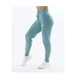 Set 2 Pcs Alphalete Women's ELMTS Short Sleeve Crop & Relaxed Coffed Jogger Teal thumbnail 2