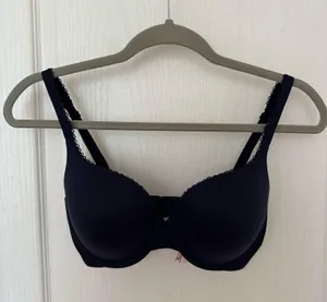 Victoria Sport Victoria's Secret Woman’s Push Up Bra Navy Padded Bra, Sz 32DD thumbnail 13