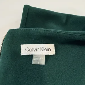 Calvin Klein Green Short Sleeve Stretch Crepe Sheath Dress Office Wedding 6 thumbnail 14