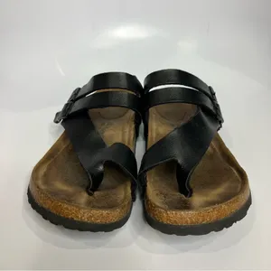 Aerothotics cork Footbed‎ sandals black brown women’s size 39 thumbnail 3