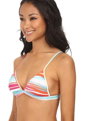 NWOT L*Space Gabrielle Positano striped bikini top thumbnail 1