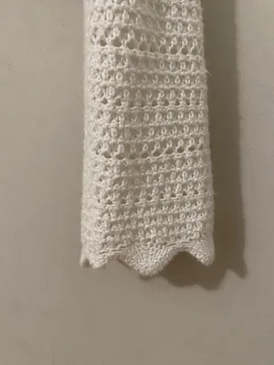 Pink Rose Cream Cropped Crochet Cardigan with Wooden Buttons thumbnail 4