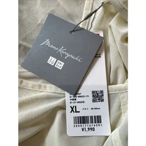 Uniqlo Mame Kurogouchi‎ Sheer Crew Neck Long Sleeve T-Shirt Cream Size XL New thumbnail 5