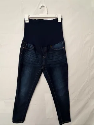 Bella Vida Maternity Dark Wash Skinny Capri Jeans Size M (A808) thumbnail 2