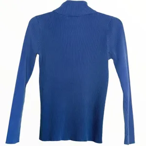 Lauren Ralph Lauren Turtleneck Ribbed Long Sleeve Jewel Tone Royal Blue XS thumbnail 4