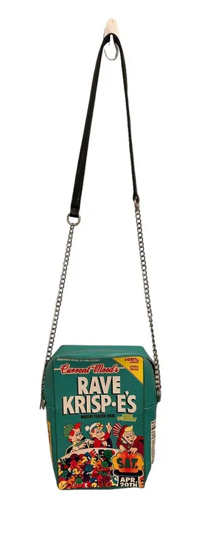 Current Mood Rave Rice Krispies Cereal Box Shoulder Purse Chain Strap Bag thumbnail 1