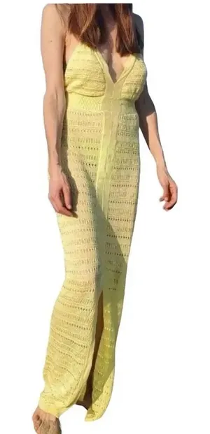 Victoria's Secret knit dress in bright yellow NWOT thumbnail 1
