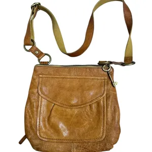 Fossil Tan Leather Crossbody Bag Adjustable Distressed thumbnail 1