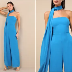 LULU's Sexy Chic Sophisticated Wedding Cocktail Elegant Vacation Jumpsuit thumbnail 7