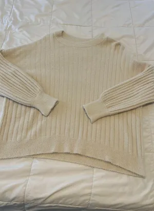 Aerie buttercream crew sweater thumbnail 1