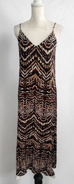 ELAN Animal Print Maxi Dress Size Large NEW NWT thumbnail 1