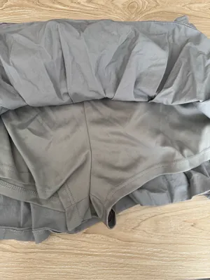charlotte russe medium grey mini pleated skort belt minimal neutral academia Y2K thumbnail 5