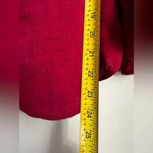 fuchsia pink gauze top relaxed thumbnail 4
