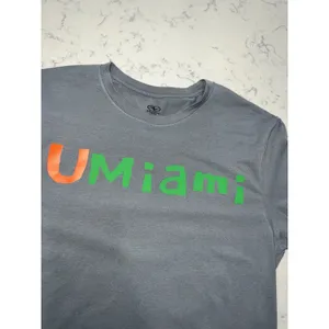 New University of Miami Gray T-Shirt Size Medium thumbnail 3