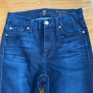 7 For All Mankind Dark Blue high waist Skinny Jeans thumbnail 4