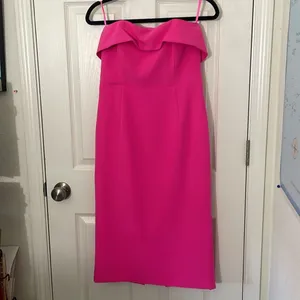 Bardot Georgia strapless midi dress size 8 pink Little Pink Dress Bubble Gum thumbnail 3