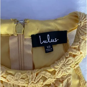 Lulus Love Poem Lace Mini Dress in Yellow Size‎ Extra Small thumbnail 7
