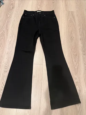 Madewell the perfect vintage flare Jean black size 28 thumbnail 3