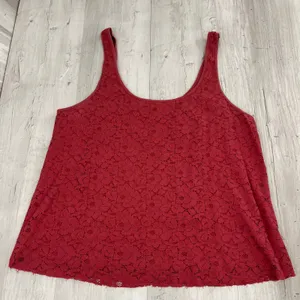 American Eagle Pink Floral Lace Tank Top L Boho Romantic Back Zip Festival Y2K thumbnail 1