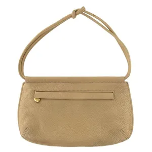 MONSAC Neutral Beige Pebbled Leather Small Shoulder Bag thumbnail 2