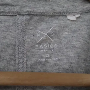 PS Basics by PacSun Heather Grey Cotton Raw Hem Seam Front Crop Top Tee XS thumbnail 2