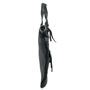 Renato Minelli Metallic Tote Bag Crossbody Bag Convertible Black thumbnail 3