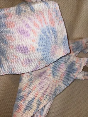 Hollister Pastel Tie-Dye Strapless Bikini Set thumbnail 4