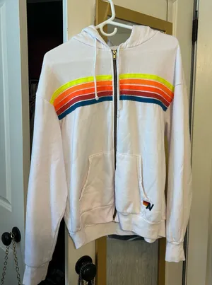 Aviator Nation Zip-Up White thumbnail 1