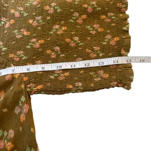 Aerie Smocked Bodice‎ Floral Crop Top Blouse Small Cottagecore Boho Chic Forest thumbnail 10