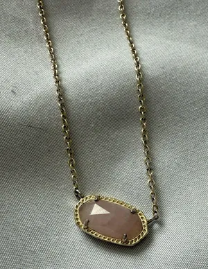 Rose Quartz Kendra Scott Necklace thumbnail 2