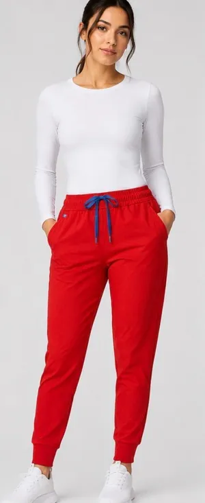 FIGS Tansen Jogger Scrub Pants Red Size S Technical Collection Medical thumbnail 1